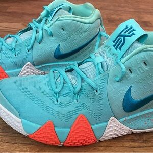 Nike Kids' Turquoise and Orange Athletic Shoes